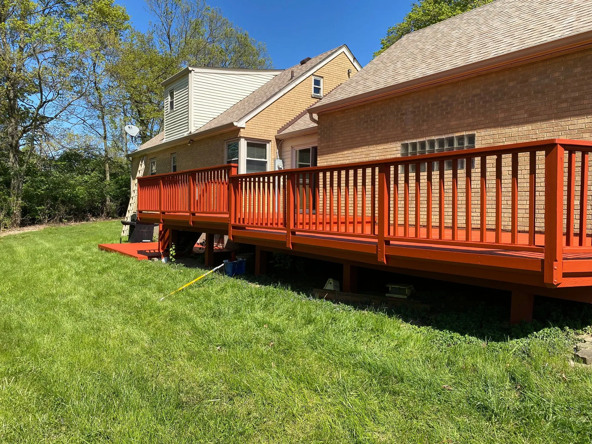 Multi-level stained deck
